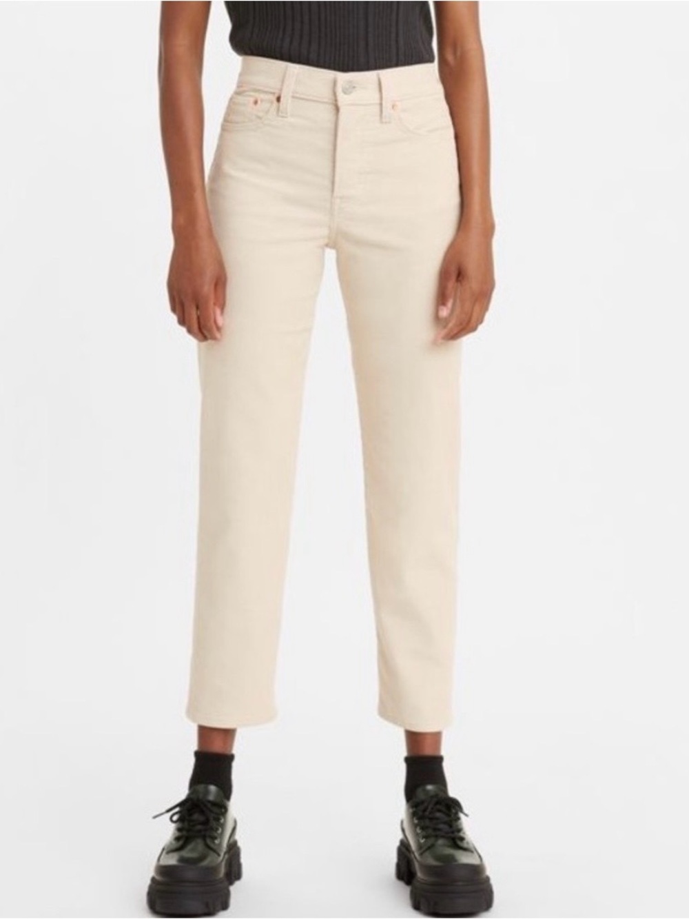 Levi’s Women’s Wedgie Straight High-Rise Cream Corduroy / Size 27X26 / Like New